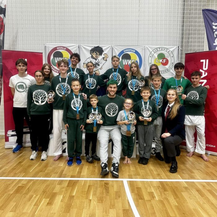 Oku sportininkai po Budo Cup 2024 karatė varžybų Valdo Adamkaus sporto centre